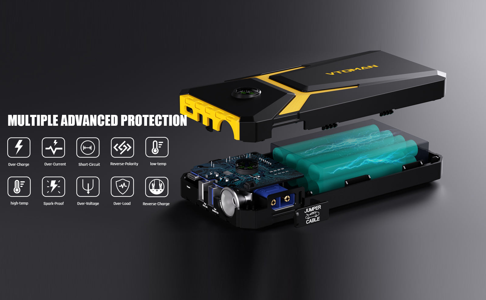 VTOMAN powerbanka na štartovanie auta V6 PRO 5